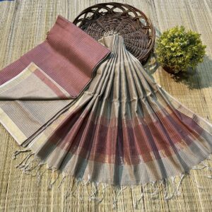 Maheshwari Rewa Border Top & Dupatta Dress Material