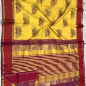 Maheshwari Handblock Print Saree