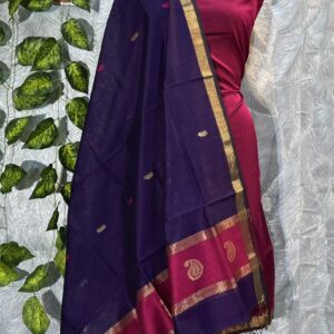 Maheshwari Keri Buti Top & Dupatta Dress Material