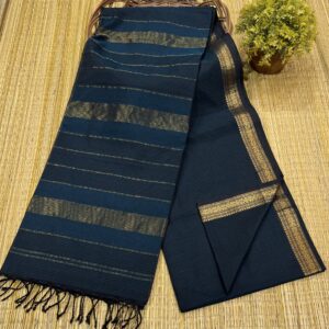 Maheshwari Small Border Chex Saree
